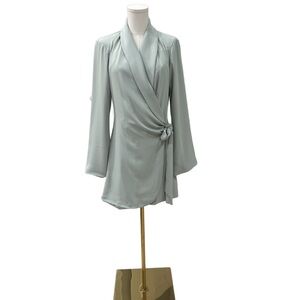 Fashion Nova Blazer Wrap Dress Seafoam Green | Size L